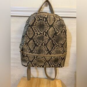Alexis Bendel Chic Snakeskin Pattern Backpack